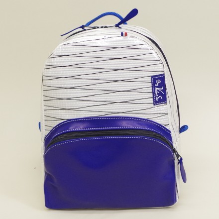 Back Pack Eliza en voile de bateau et cuir